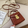 Mini Stone Pattern PU Leather Crossbody Bags For Women 2019 Lock Designer Shoulder Messenger Bag Female Travel Handbags