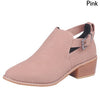 Womens Boots Fashion Casual Ladies Shoes Boots Suede Leather Buckle Boots High Heeled Zipper Snow Shoes For Femme