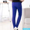 SheeCute New Spring Summer Fashion Girls Pencil knit Imitation denim fabric Jeans Kids Candy Colore Mid Waist Full Length pants