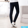 SheeCute New Spring Summer Fashion Girls Pencil knit Imitation denim fabric Jeans Kids Candy Colore Mid Waist Full Length pants
