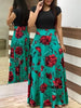 Spring Autumn For Women Dress 2019 Casual Long Sleeve O-neck Tunic  Patchwork Dresses Fashion Vintage Print Maxi Dress Vestidos