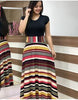 Spring Autumn For Women Dress 2019 Casual Long Sleeve O-neck Tunic  Patchwork Dresses Fashion Vintage Print Maxi Dress Vestidos