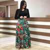 Spring Autumn For Women Dress 2019 Casual Long Sleeve O-neck Tunic  Patchwork Dresses Fashion Vintage Print Maxi Dress Vestidos