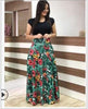 Spring Autumn For Women Dress 2019 Casual Long Sleeve O-neck Tunic  Patchwork Dresses Fashion Vintage Print Maxi Dress Vestidos