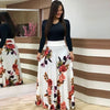 Spring Autumn For Women Dress 2019 Casual Long Sleeve O-neck Tunic  Patchwork Dresses Fashion Vintage Print Maxi Dress Vestidos