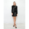 Women Vintage Leather Patchwork Elegant Office Dress Long Sleeve O neck Solid Casual Mini Dress 2019 Winter New Fashion Dress