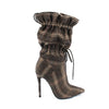2019 Spring/Autumn New High Heels 11cm Stilettos Fashion Camouflage Ankle Boots Shoes Woman Lace Up Sexy Night Club Boots Chic