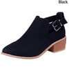 Womens Boots Fashion Casual Ladies Shoes  Boots Suede Leather Buckle Boots High Heeled Zipper Snow Shoes For Femme
