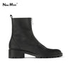 Women Platform Martin Boots Front Zipper Ankle Boots for Women 2019 Fashion Chunky Heels Women Boots Platform Winter Shoes Woman
