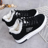 COVOYYAR 2019 Winter Women Shoes Warm Fur Plush Lady Casual Shoes Lace Up Fashion Sneakers Platform Snow Boots Big Size WSN324