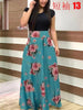 Spring Autumn For Women Dress 2019 Casual Long Sleeve O-neck Tunic  Patchwork Dresses Fashion Vintage Print Maxi Dress Vestidos