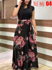 Spring Autumn For Women Dress 2019 Casual Long Sleeve O-neck Tunic  Patchwork Dresses Fashion Vintage Print Maxi Dress Vestidos