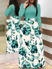 Spring Autumn For Women Dress 2019 Casual Long Sleeve O-neck Tunic  Patchwork Dresses Fashion Vintage Print Maxi Dress Vestidos