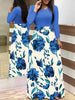 Spring Autumn For Women Dress 2019 Casual Long Sleeve O-neck Tunic  Patchwork Dresses Fashion Vintage Print Maxi Dress Vestidos