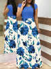 Spring Autumn For Women Dress 2019 Casual Long Sleeve O-neck Tunic  Patchwork Dresses Fashion Vintage Print Maxi Dress Vestidos