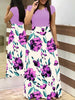 Spring Autumn For Women Dress 2019 Casual Long Sleeve O-neck Tunic  Patchwork Dresses Fashion Vintage Print Maxi Dress Vestidos