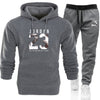 2019 Free Shipping Hot Sets Customized Print Men Hoodies+Pants Two Pieces Suits fashion clothing Winter Hoody Male S-3XL