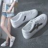 HOT Women Sneakers 2020 Fashion Breathble Vulcanized Shoes Women Pu leather Platform Shoes Women Lace up Casual Shoes White