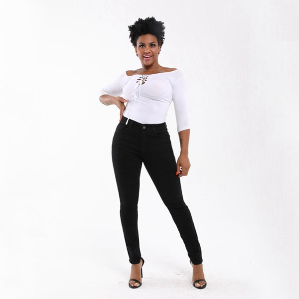 Jeans for Women mom Jeans Mid Waist Jeans Woman High Elastic plus size Stretch Jeans female washed denim skinny pencil pants