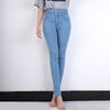 LEIJIJEANS 2019 winter autumn blue high waist stretchy mom jeans with fly button fashion style plus size 5XL 6XL women jeans