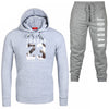 2019 Free Shipping Hot Sets Customized Print Men Hoodies+Pants Two Pieces Suits fashion clothing Winter Hoody Male S-3XL
