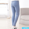 SheeCute New Spring Summer Fashion Girls Pencil knit Imitation denim fabric Jeans Kids Candy Colore Mid Waist Full Length pants