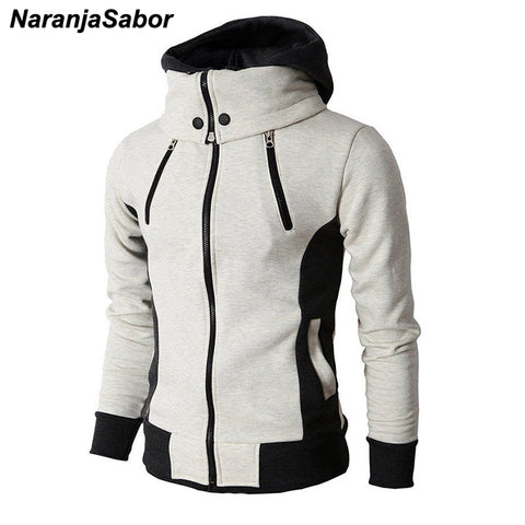 NaranjaSabor New Men's Hoodie 2020 Autumn Men Fleece Hooded Sweatshirts Fashion Stitching Color Male Casual Brand Clothing N625