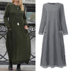 Fashion Women's Autumn Sundress ZANZEA 2019 Lace Patchwork Sweatshirts Dress Female Hoodies Plus Size Maxi Vestidos Pullover 5XL