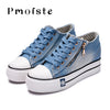 Canvas shoes for girls 2020 Spring Fashion Sneakers Solid Sewing Women Denim Shoe Sapato Feminino Size 35-41