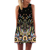 BHflutter Women Dress Summer Style 2018 New Fashion Floral Print Casual Dress O neck Short Chiffon Dress Sleeveless Beach Dress