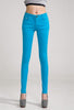 Autumn Elastic Women Pencil Jeans Pants Candy Colored Mid Waist Zipper Slim Fit Skinny Female Jean 2018 Fashion Full Length Pant