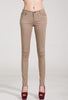 Autumn Elastic Women Pencil Jeans Pants Candy Colored Mid Waist Zipper Slim Fit Skinny Female Jean 2018 Fashion Full Length Pant