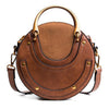 Hot Fashion Round Handbag Women Handbag Rivet Summer Lady Fashion Shoulder Messenger Bag Luxury Designer Leather Women Bag